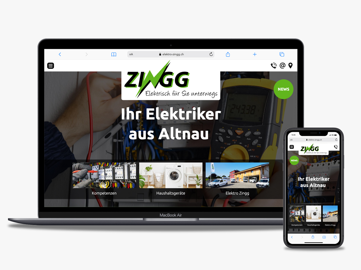 Website elektro-zingg.ch