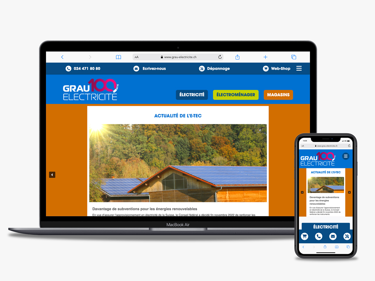 Website grau-electricite.ch