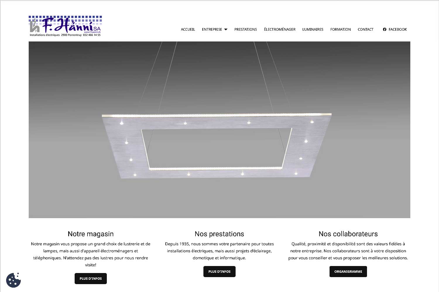 Site web Blanc Electricité