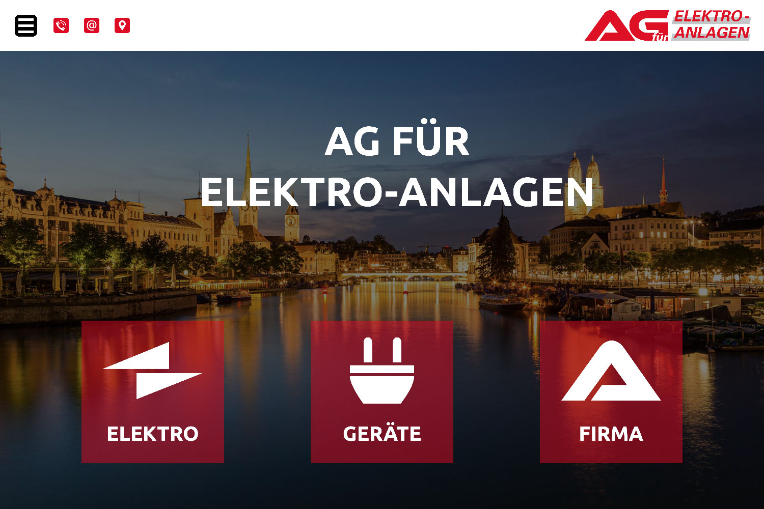 Website AG für Elektroanlagen