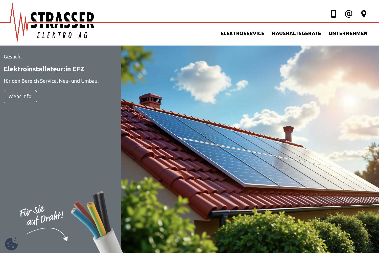 Website Strasser Elektro AG