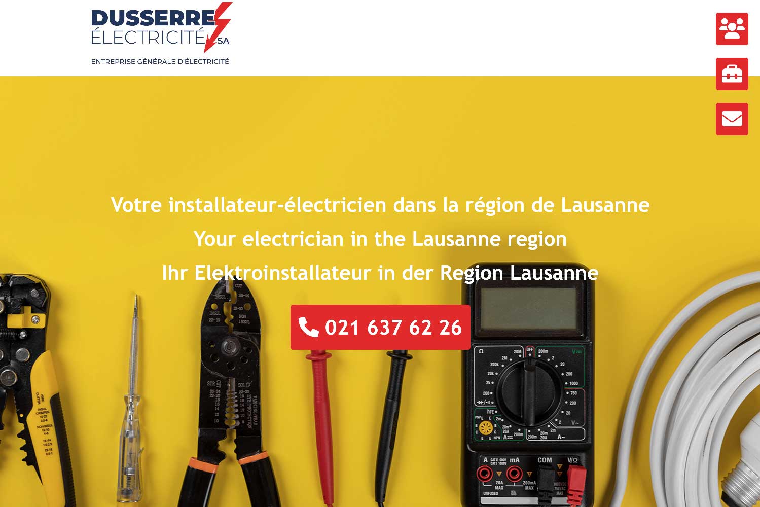 Site web Dusserre Electricité