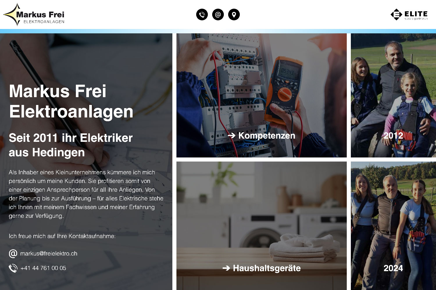 Website Markus Frei Elektroanlagen